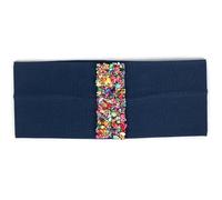 Diadema de algodón for mujer con piedras colores y diamantes imitación, accesorios for la cabeza, banda elástica plana for el cabello for niña(Deep blue)