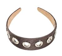 Diadema de anillos redondos para decoración de diadema ancha y elástica para mayor comodidad y encanto para mujer
