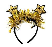 Diadema de Año Nuevo 2024, tocado de Feliz Año Nuevo, fiesta de Navidad, aros para adultos, carnaval, fiesta, festival de música