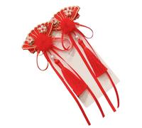 Diadema de Año Nuevo chino, accesorios de Año Nuevo, borlas, lazos rojos con borlas, pinzas para el pelo de Año Nuevo, accesorios para el cabello chino para Acción de Gracias, Navidad