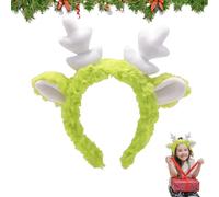 Diadema de antler rellena diadema de orejas de animales lindo tocado de antler tocado de antler cosplay banda de antler de Halloween diadema de disfraz animal banda de antler de cerv