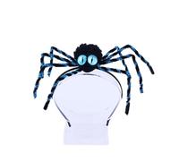Diadema de araña espeluznante para adultos y adolescentes de 14 años en adelante para fiestas de Halloween, transformación rápida de disfraces de último minuto (azul, M)