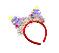 Diadema de árbol de Navidad verde festiva para niños y adultos, cómoda tocada de fieltro, adorno fácil de llevar, decoración de eventos escolares