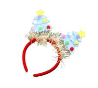 Diadema de árbol de Navidad verde festiva para niños y adultos, cómoda tocada de fieltro, adorno fácil de llevar, decoración de eventos escolares