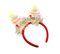Diadema de árbol de Navidad verde festiva para niños y adultos, cómoda tocada de fieltro, adorno fácil de llevar, decoración de eventos escolares