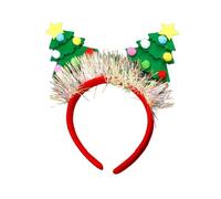 Diadema de árbol de Navidad verde festiva para niños y adultos, cómoda tocada de fieltro, adorno fácil de llevar, decoración de eventos escolares