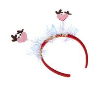 Diadema de asta de corazón cornamenta diadema para accesorios para el cabello de vacaciones disfraces del día de san valentín de reno la mascota DEARMAMY