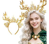 diadema de astas de reno lujoso diadema de ciervo fantasía hadas elfos ropa