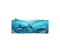 Diadema de ballenas bajo el mar con lazo para niñas - Diadema de poliéster suave y elástica, perfecta para recién nacidos, 0-6 meses, regalo para bebé, accesorio para fotos