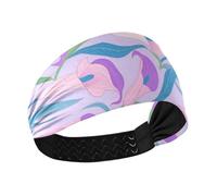 Diadema de béisbol antideslizante con flores de lirio de cala rosa y morado para senderismo, yoga, senderismo, voleibol