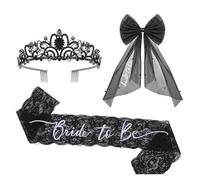 Diadema de boda aireada, color negro, accesorio para cubrir la cabeza, accesorio de hombro hecho de tul de alta calidad para nupcias, diadema de boda aireada