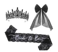 Diadema de boda aireada, color negro, accesorio para cubrir la cabeza, accesorio de hombro hecho de tul de alta calidad para nupcias, diadema de boda aireada