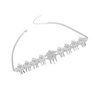 Diadema de boda de Oriente Medio brillante con diamantes de imitación brillantes, perfecta para novias y fiestas temáticas, joyería nupcial de Oriente Medio