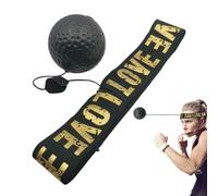 Diadema de bola de boxeo: diadema de bola de reacción rápida, entrenador de pelota de perforación ligera | Diadema ajustable con bola suave, no se necesitan guantes para ejercicio al aire libre, hogar