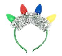 Diadema de bombilla con luz de Navidad, accesorios para el cabello, regalos para adultos, niños, Navidad, bombilla LED, diadema brillante para niñas, mujeres, niños, adolescentes y adultos