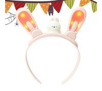 Diadema de brillo - Diadema de oreja con conejito LED | Banda de orejas de conejo iluminadas | Diademas móvil de swing, tocado brillante accesorio de disfraces para atuendos del festival, niños, niñas