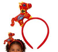 Diadema de caballo - Accesorio para el cabello para disfraz del año del zodíaco | Lindo sombrero de muñeca de pony rojo | Nuevo Utilería para fotografía de actuación, decoración para fiesta,