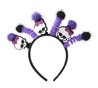 Diadema de calavera de Halloween, banda elástica, decoración para el cabello, elegante accesorio para el pelo de esqueleto para fiestas de disfraces, adultos y niños