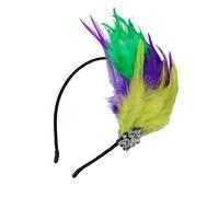 Diadema de carnaval para mujer, diademas para carnaval, fiesta, arco iris, plumas, accesorios para el pelo, carnaval, accesorios
