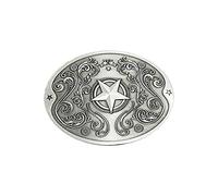 Diadema de cerveza con forma de estrella de cinco puntas, hebilla creativa para cinturón, estante de cerveza, hebilla de cinturón brillante, plata, Taille unique