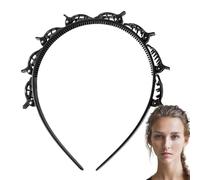 Diadema de clip para mujeres, diadema de piel de pelo | Twist Clip Diadema - Herramienta de trenza dentada de tejido de tejido para giros en capas Viajes a casa Touch-ups