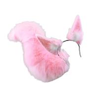 Diadema de cola de zorro de lobo, orejas de zorro, pelo sintético, cola de animal, Halloween, Navidad, disfraz de fiesta de disfraces para mujeres y hombres, disfraz de cosplay