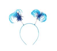 Diadema de colas de caballo envuelta en oropel para fiestas, desfiles patrióticos, diadema Maosi, multicolor, accesorios para disfraz