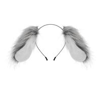 Diadema de conejo de felpa de Navidad para niñas y mujeres