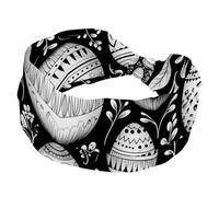 Diadema de conejo de huevo de Pascua para mujeres y señoras, diadema de maquillaje antideslizante, turbante de parte superior ancha, envoltura anudada para el cabello