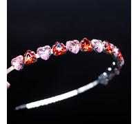 Diadema de corazón de cristal para mujer, diseño de corazón, color plateado, accesorio para la cabeza de novia, accesorio para el cabello para mujer, accesorios de fiesta de Navidad