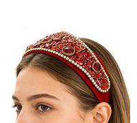 Diadema de corona barroca - diadema de cristal retro exagerada 18 X 16 Cm, accesorio para el cabello de estilo europeo y americano súper brillante | Estilo De Foto De Cosplay De Moda Fiesta