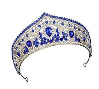 Diadema de corona de cristal para mujer, accesorio para el pelo de novia, accesorio para el pelo para mujer, tocado de actuaciones de moda, talla única, como se describe, como se describe