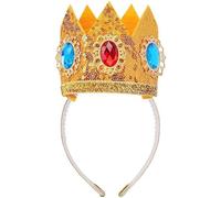 Diadema De Corona Dorada De 3 Piezas, Tocado En Forma De Princesa, Estilo De Textura Brillante, Accesorios De Travestismo Para Fiestas, Accesorios Para El Escenario Navideño.