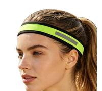 Diadema de correr para mujer | Antideslizante de secado rápido reflectante, para cabeza de deporte antisudor para mujeres, para gimnasio, yoga, fitness, al aire libre, noche, ciclismo, caminar, correr