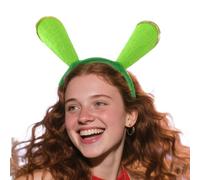 Diadema de cosplay - Diadema para disfraz de Halloween, accesorio capilar, color verde, con borde dorado, todo el día, para mujeres, spa y noche
