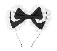 Diadema de cosplay para mujer, con flecos, lazo grande, accesorios para el cabello para fiestas, espectáculos