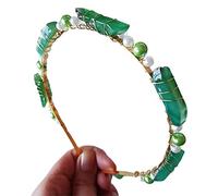 Diadema de cristal de cuarzo con cuentas de piedra natural, estilo bohemio, para boda, fiesta, joyería, accesorio para el pelo
