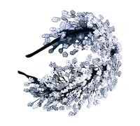 Diadema de cristal de moda para mujeres y niñas, elegante diadema trenzada de flores, diadema de boda, accesorio de fiesta