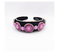 Diadema de cristal exagerada de estilo barroco para mujeres y niñas, accesorios para el cabello de moda de colores brillantes vintage, tocado