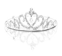 Diadema de cristal para novia, para niñas, con diamantes de imitación, corona para niños, niñas, graduación, cumpleaños, para boda, novia, tocado, flores-S1