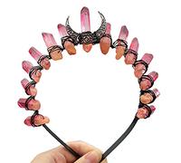 Diadema de cuarzo, tocado de princesa, adornos para el pelo de novia, adornos para el pelo con piedras, alambre de aleación, decoración diaria para el cabello, tiaras barrocas y coronas para mujer