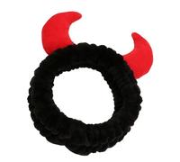 Diadema de cuerno de Halloween - Diadema estilo diablo | Cinta de toalla de maquillaje suave | Linda banda elástica cosmética para la cabeza de ducha, accesorio decorativo para el cabello para mujeres