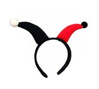 Diadema de cuerno de payaso a juego para adultos y niños, diadema envuelta en tela, disfraz de Halloween, Navidad, cosplay, fiesta, cosplay, cuernos, cuernos de diablo, decoración a juego, diadema de