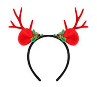Diadema de cuernos de reno de Navidad, diadema única de cuernos de reno blancos para bailes de máscaras de Navidad y festivales de celebración