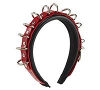 Diadema de cuero con hebilla de metal, diadema punk, diadema de piel sintética, diadema gótica, diadema de rock