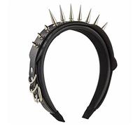 Diadema de cuero con pinchos, diadema punk, diadema con pinchos, diadema gótica, diadema steampunk, diadema de rock para hombre