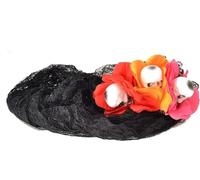 Diadema de Día de Muertos con Velo Negro y Flores, Tocado de Calaveras, Accesorio para el Cabello