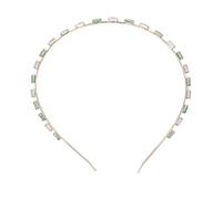 Diadema de Diablo Dhinestone, Diadema de Boda Nupcial de Cristal, Accesorios Prácticos para el Cabello de Diadema Colorido para Mujeres (verdes CHT-712)
