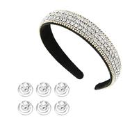 Diadema de Diamantes Con 6 Clips de Perlas Para el Pelo - Purpurina, Piedras Preciosas, Accesorios Para el Cabello Con Diamantes de Imitación