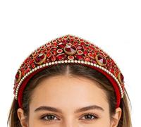 Diadema de diamantes de imitación, accesorio de cabeza vintage brillante para festival, accesorio capilar elegante para mujeres, para fiesta, maquillaje, escena, concierto, cosplay, Navidad, jardín